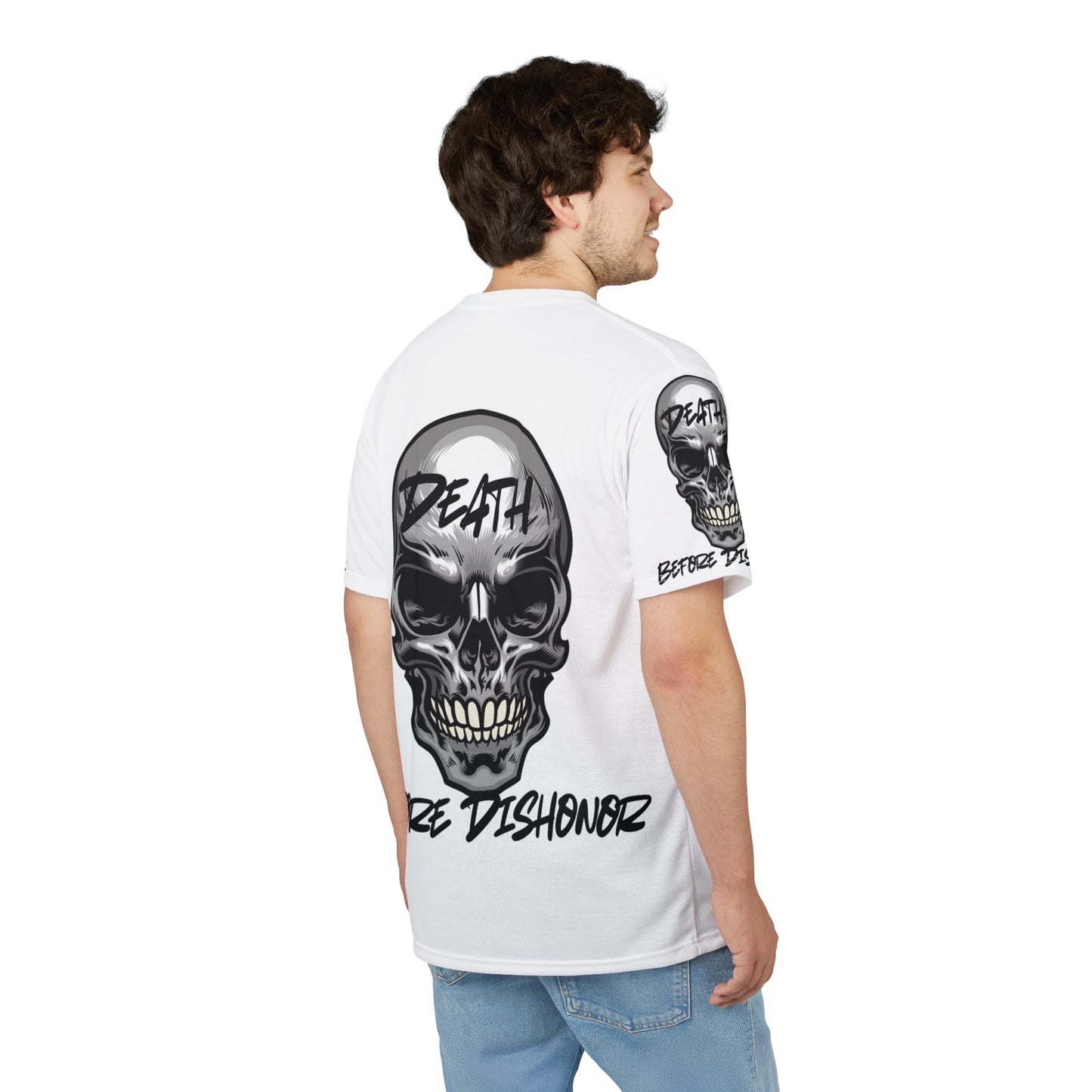 Unisex Skull Graphic Tee - 'Death Before Dishonor'