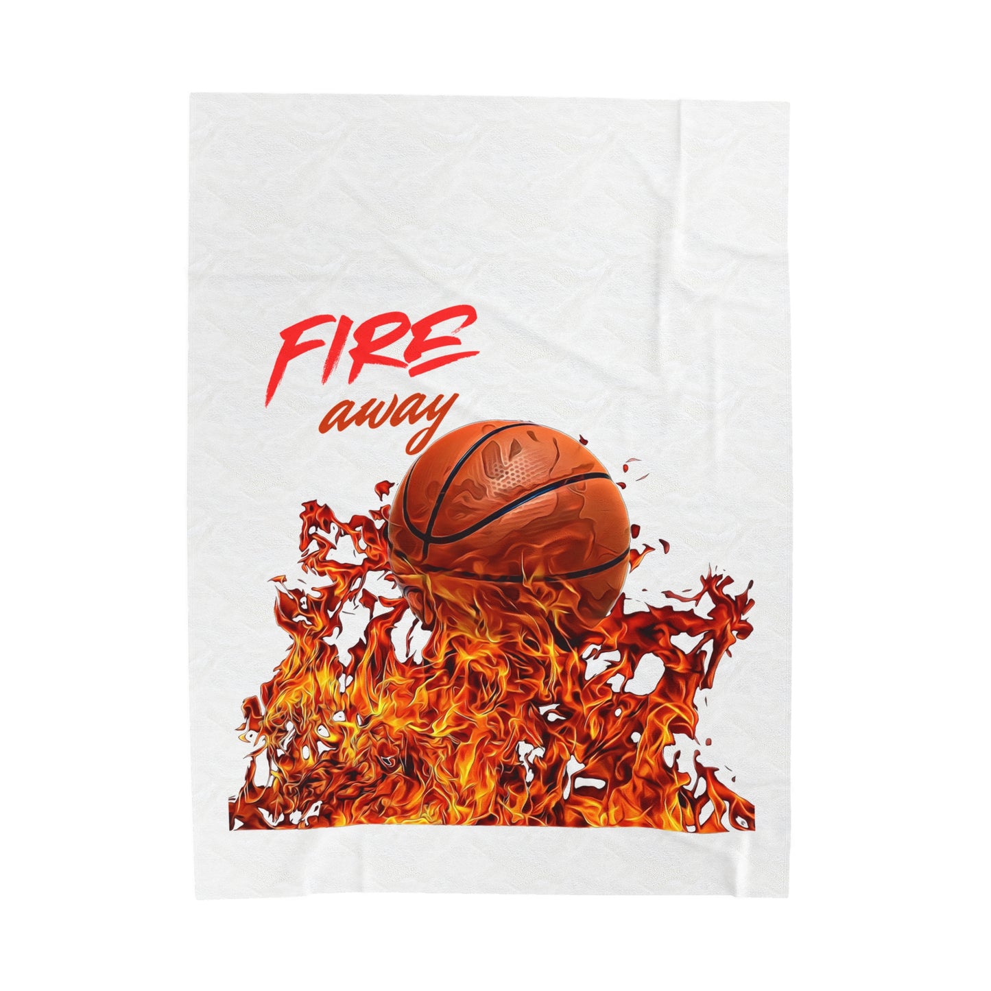 Fire Away Basketball Velveteen Plush Blanket