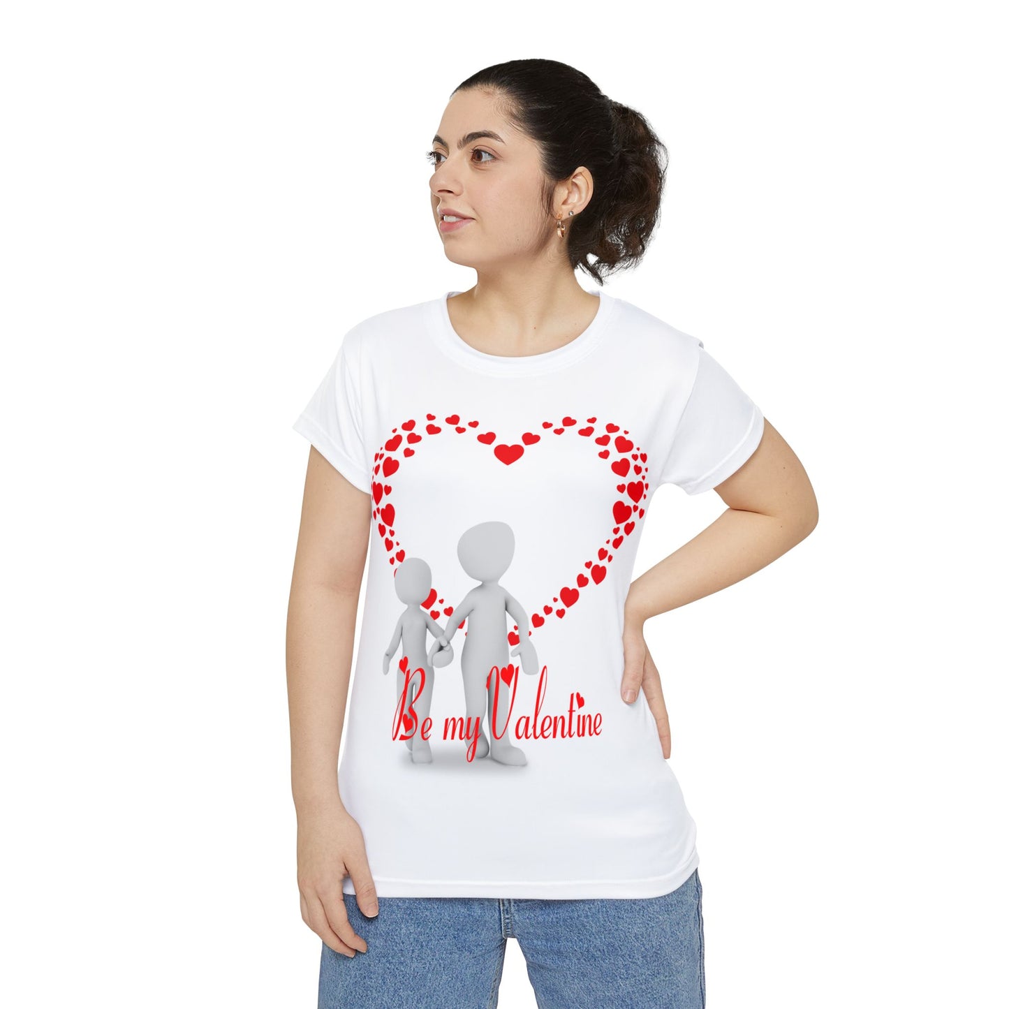 Valentine's Day Women's Short Sleeve Shirt - "Be My Valentine" Design