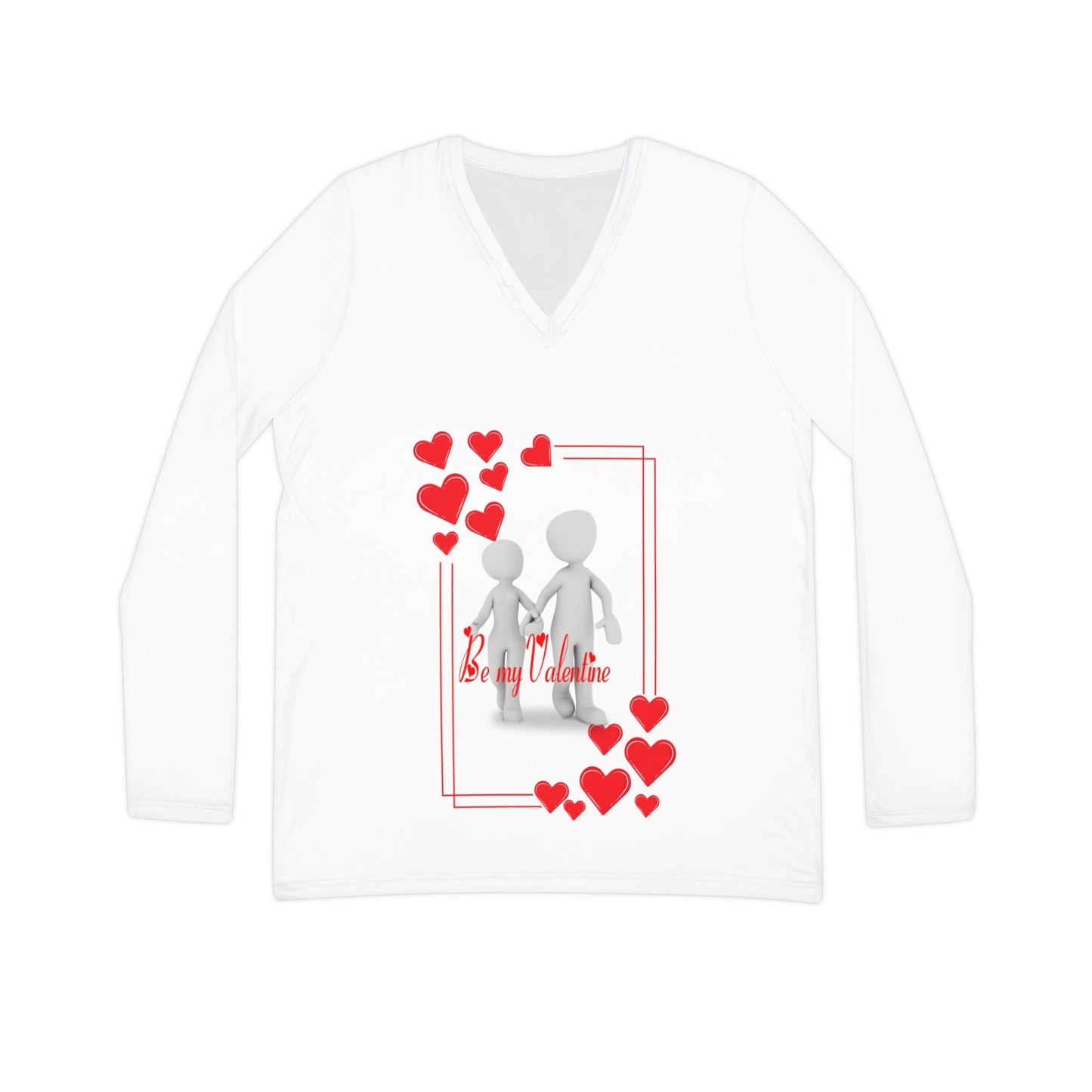 Be My Valentine Long Sleeve V-Neck Shirt