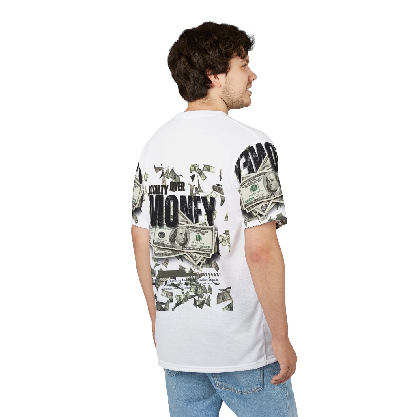 Loyalty Over Money Unisex Cut & Sew Tee - Streetwear Graphic Tee for Money Lovers