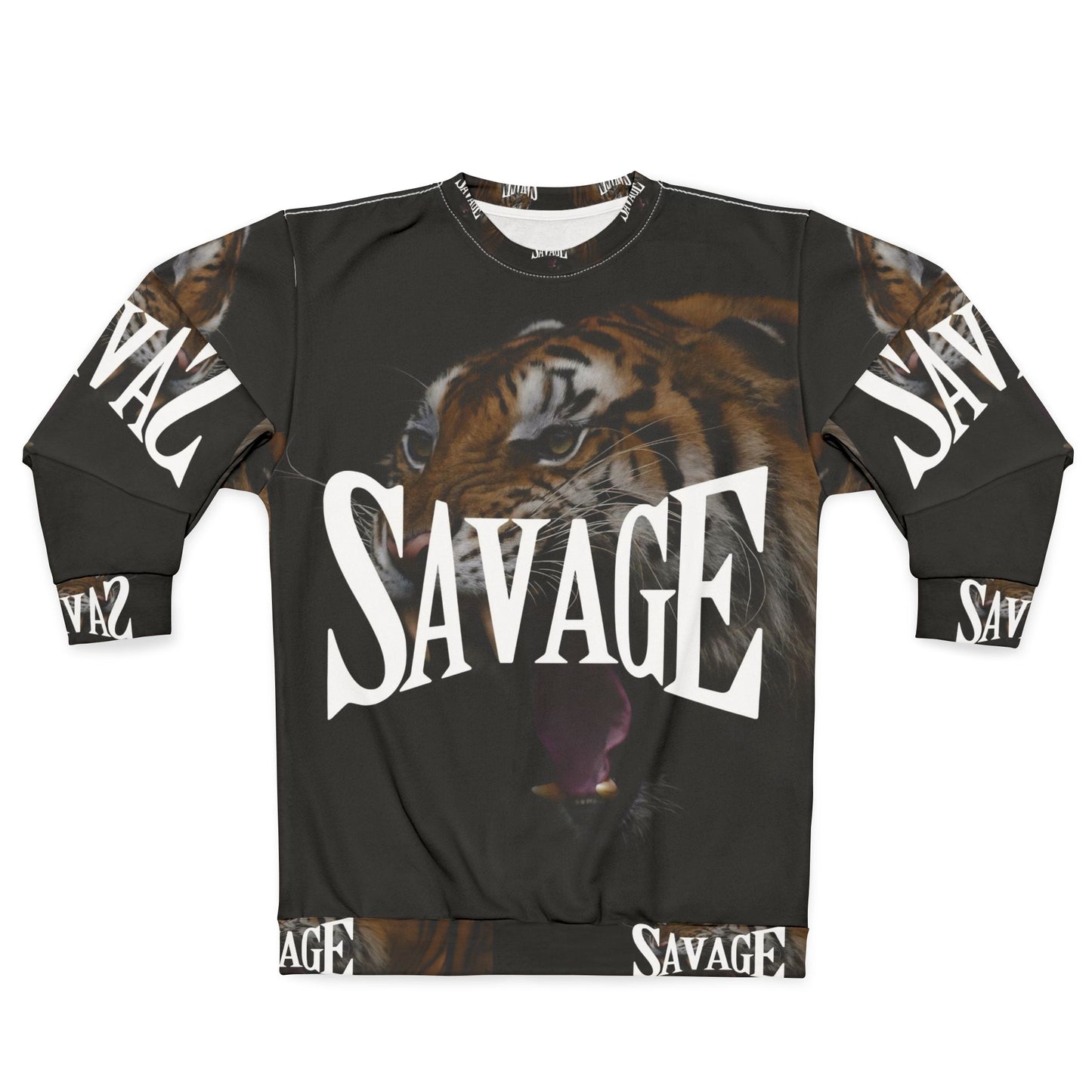 Savage Tiger Unisex Sweatshirt - Bold & Edgy Statement Apparel