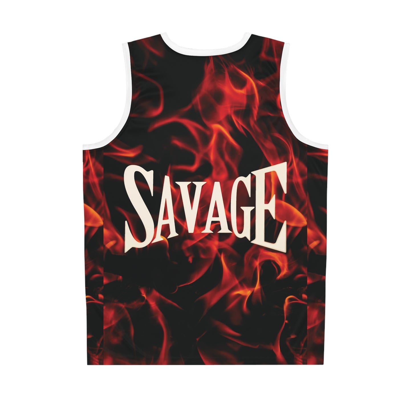 Savage Fire Basketball Jersey - Bold Sporty Wear for Hoops Fans