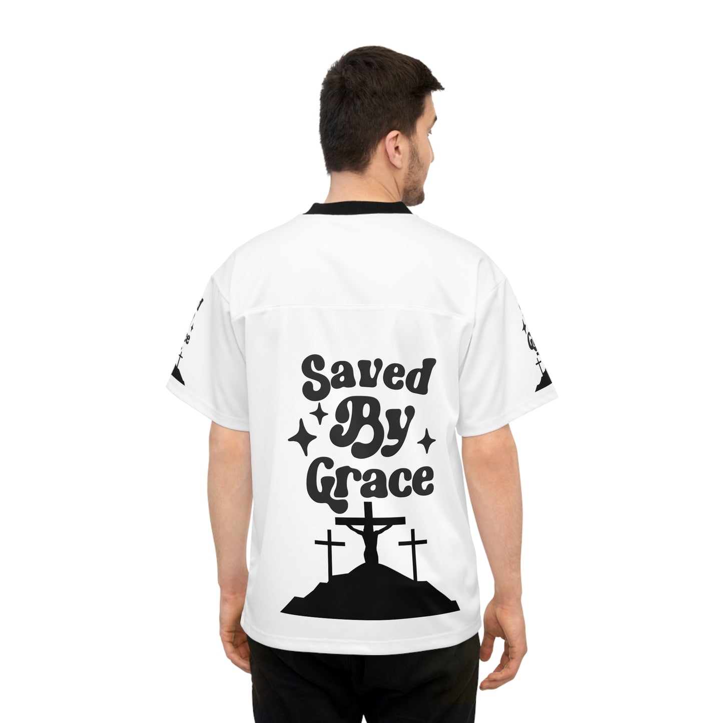 Saved By Grace Unisex Football Jersey (AOP)