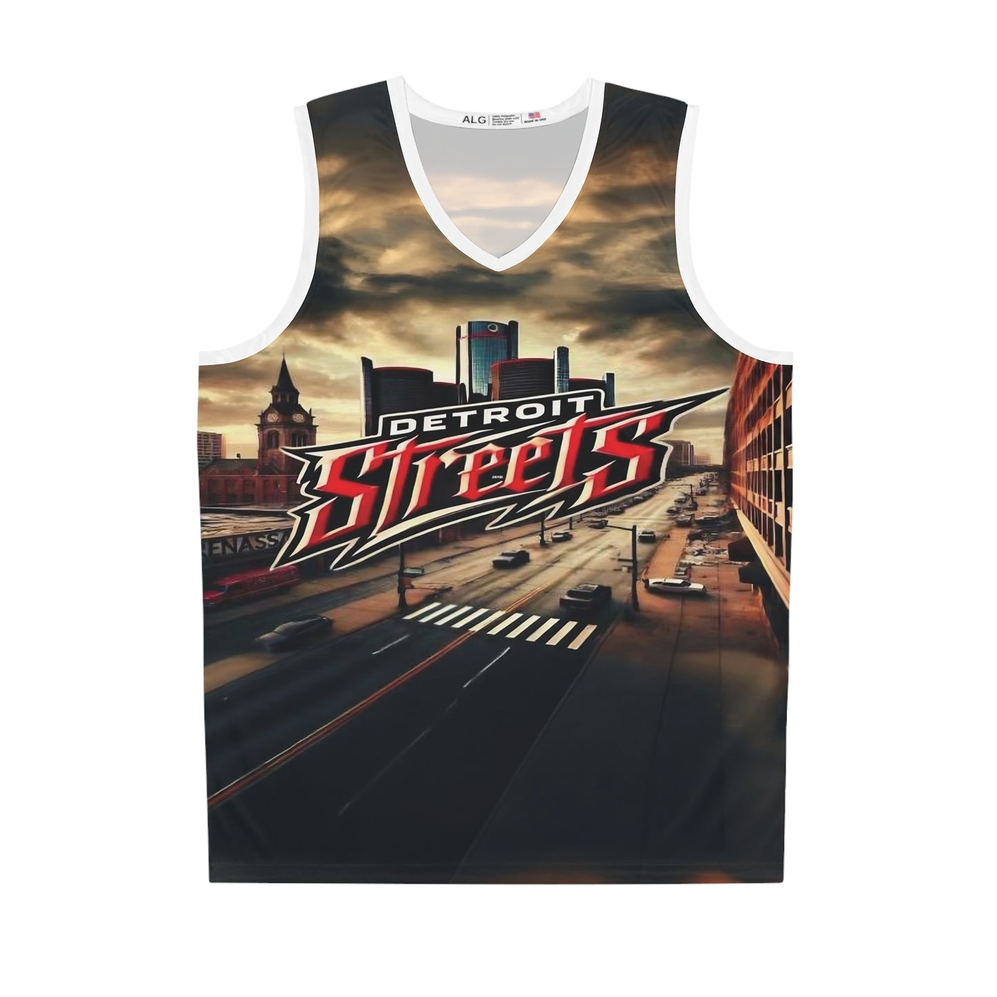 Detroit Streets Basketball Jersey | Urban Style Sportswear | Game Day Apparel