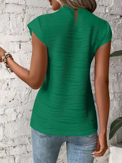 Chic Textured Cap Tee