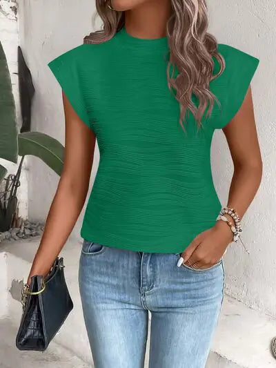 Chic Textured Cap Tee