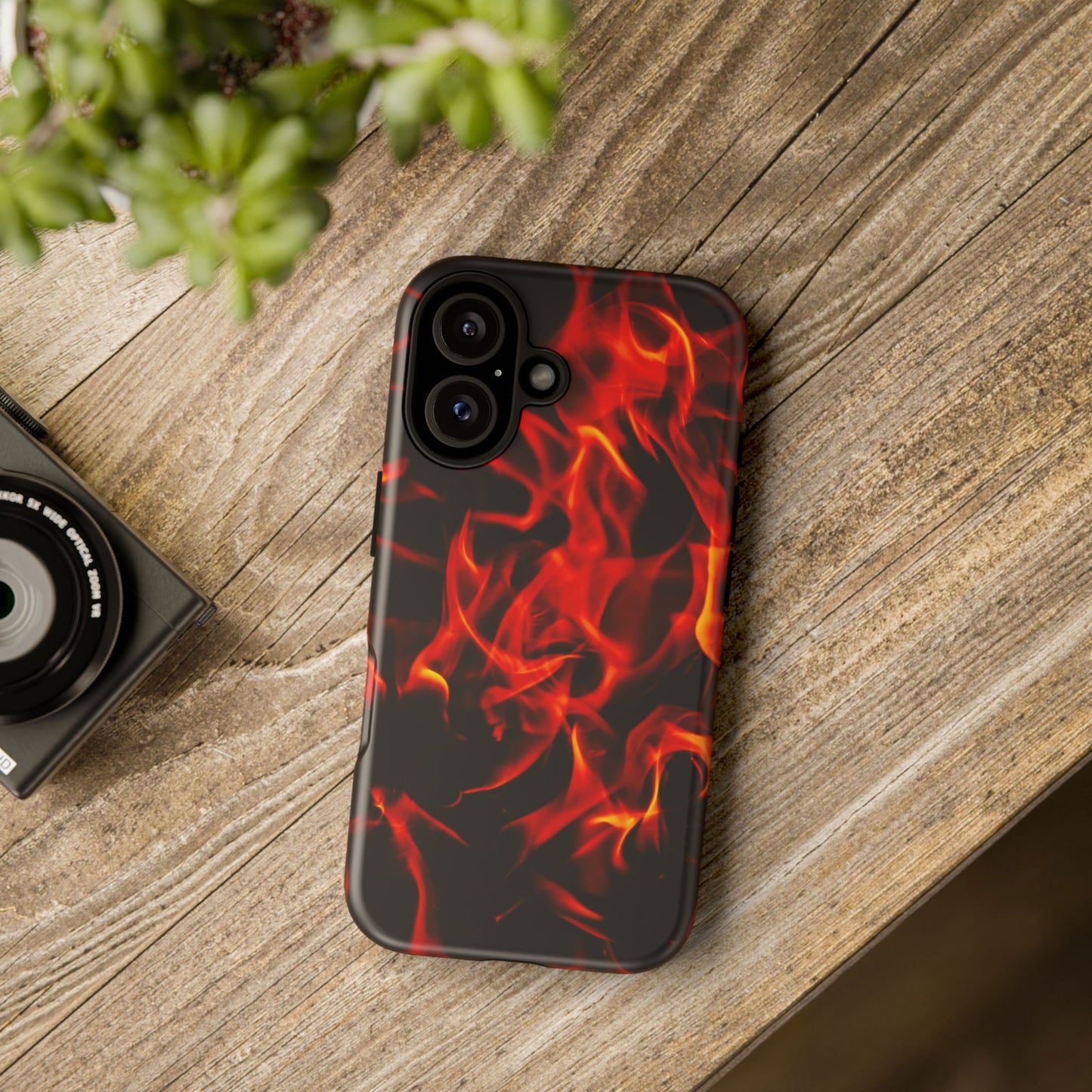 Fire Design Tough Phone Case - Bold Protection with Fiery Vibes