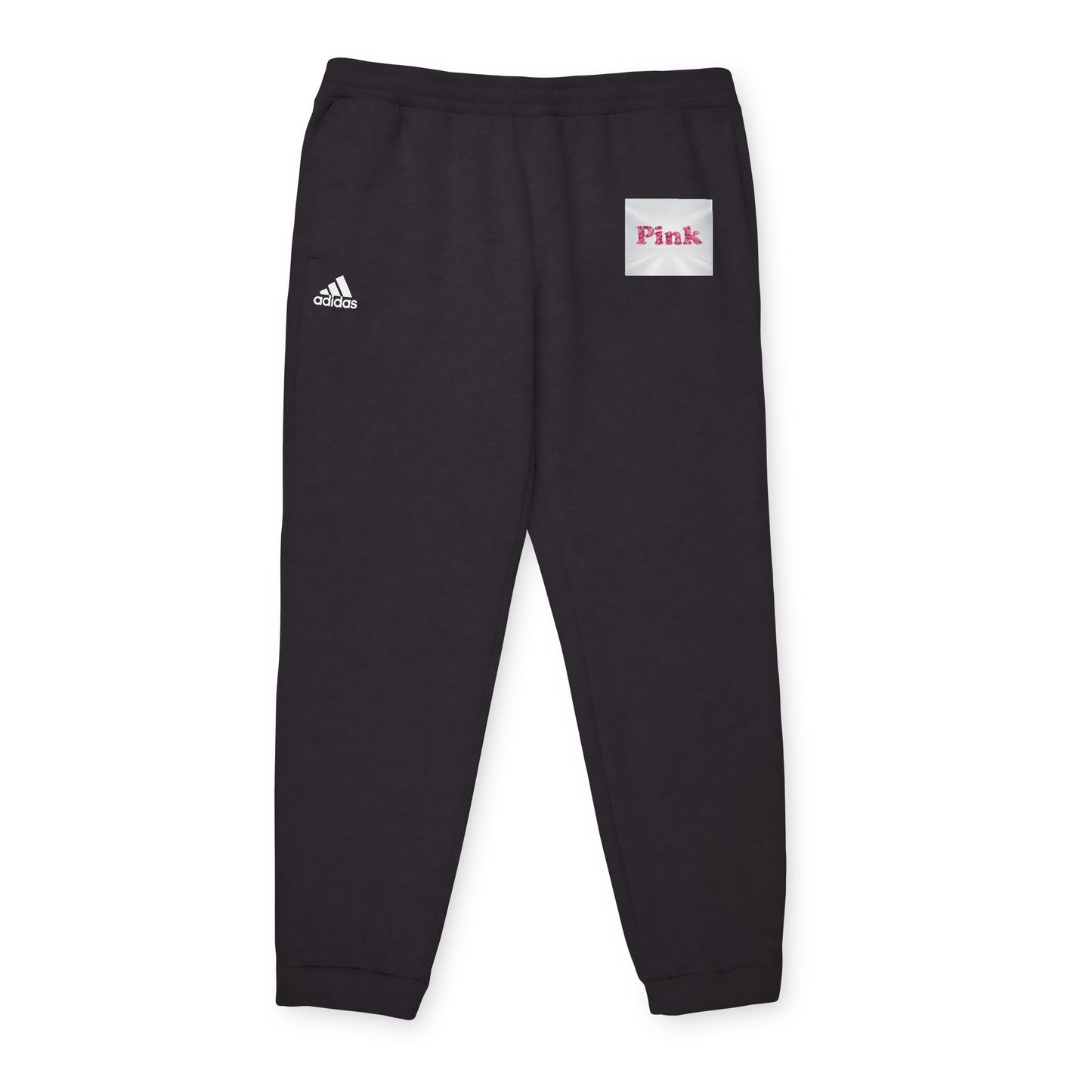 Cozy Adidas Fleece Joggers with ‘Pink’ Accent