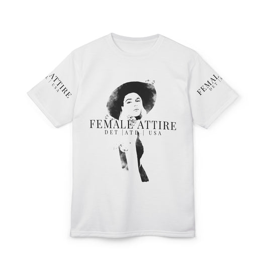 Empowered Female Attire Unisex Tee - Artistic Black and White Design