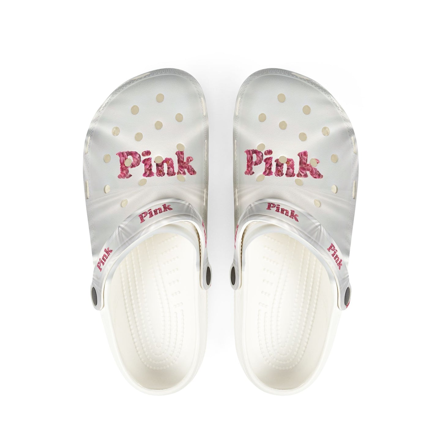 Women's Pink Polka Dot EVA Foam Rubber Clogs - Stylish Comfort Footwear