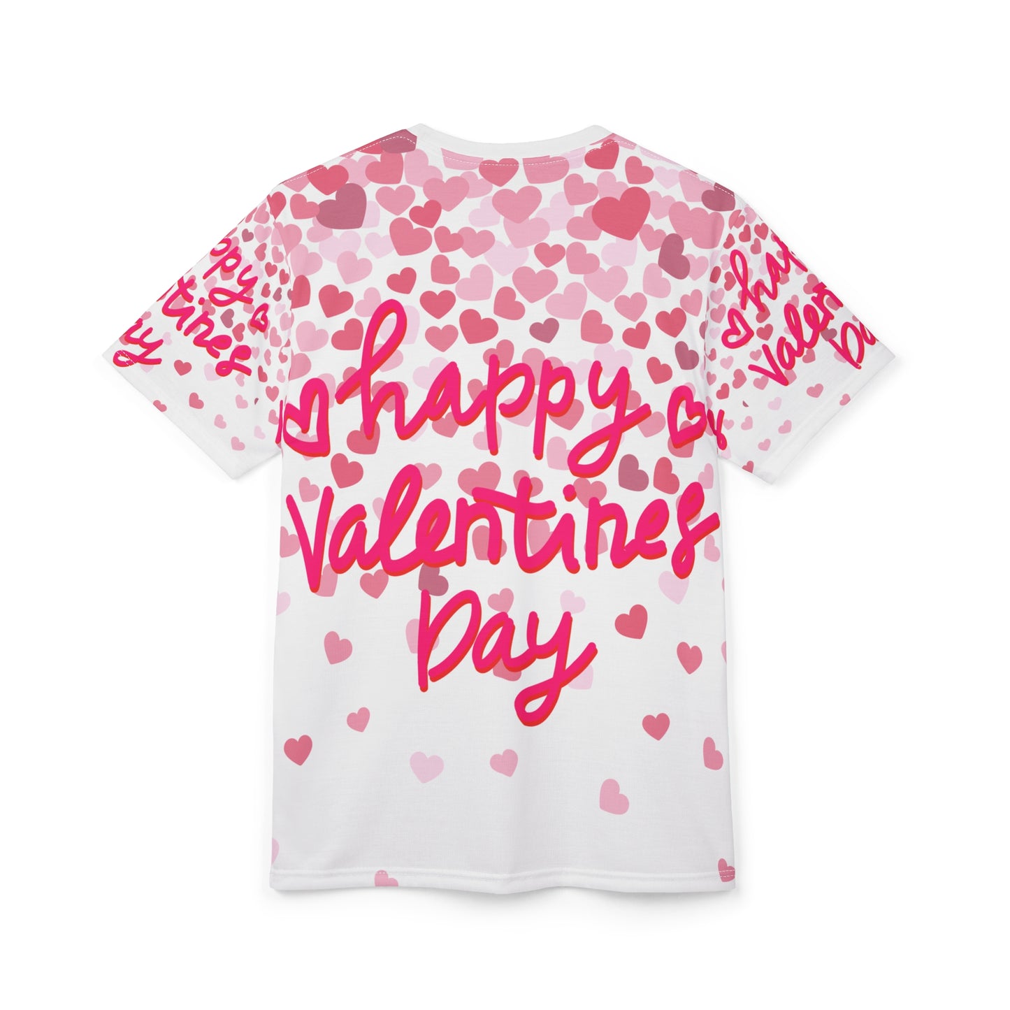 Happy Valentine's Day Unisex Tee - Heart Patterned Love Shirt