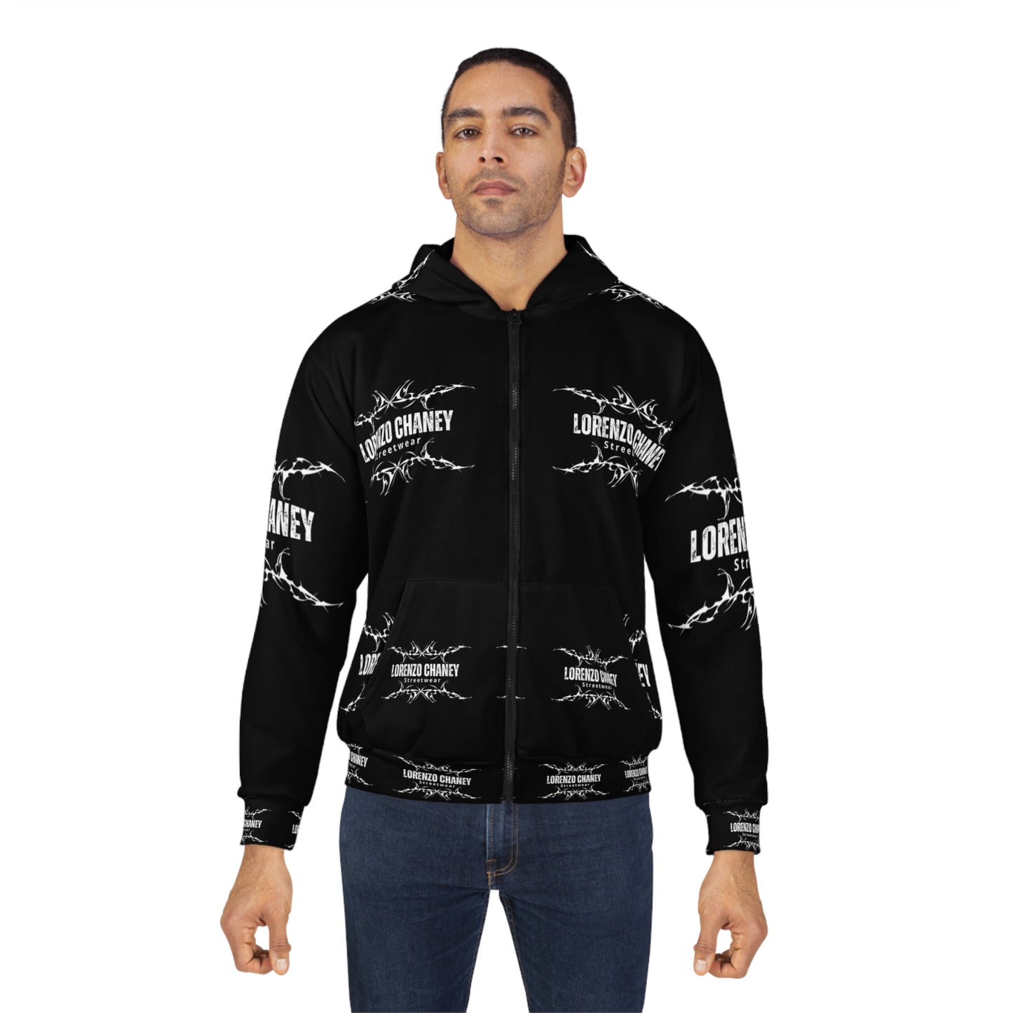 Unisex Zip Hoodie - Lorenzo Chaney Streetwear Graphic Hoodie