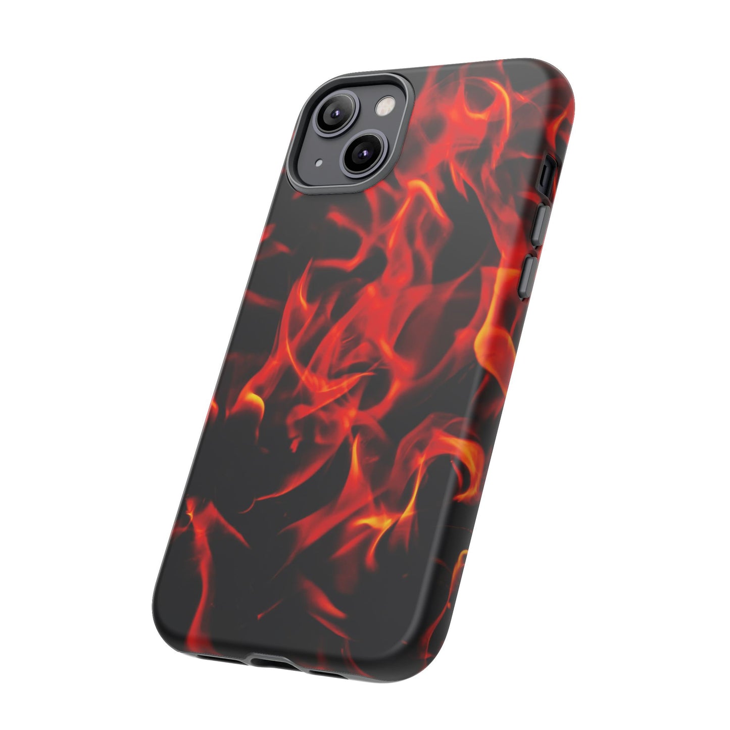 Fire Design Tough Phone Case - Bold Protection with Fiery Vibes