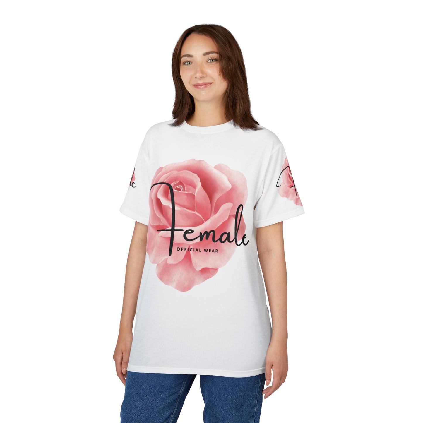 Floral Female Unisex Cut & Sew Tee - Casual Stylish Shirt for Women