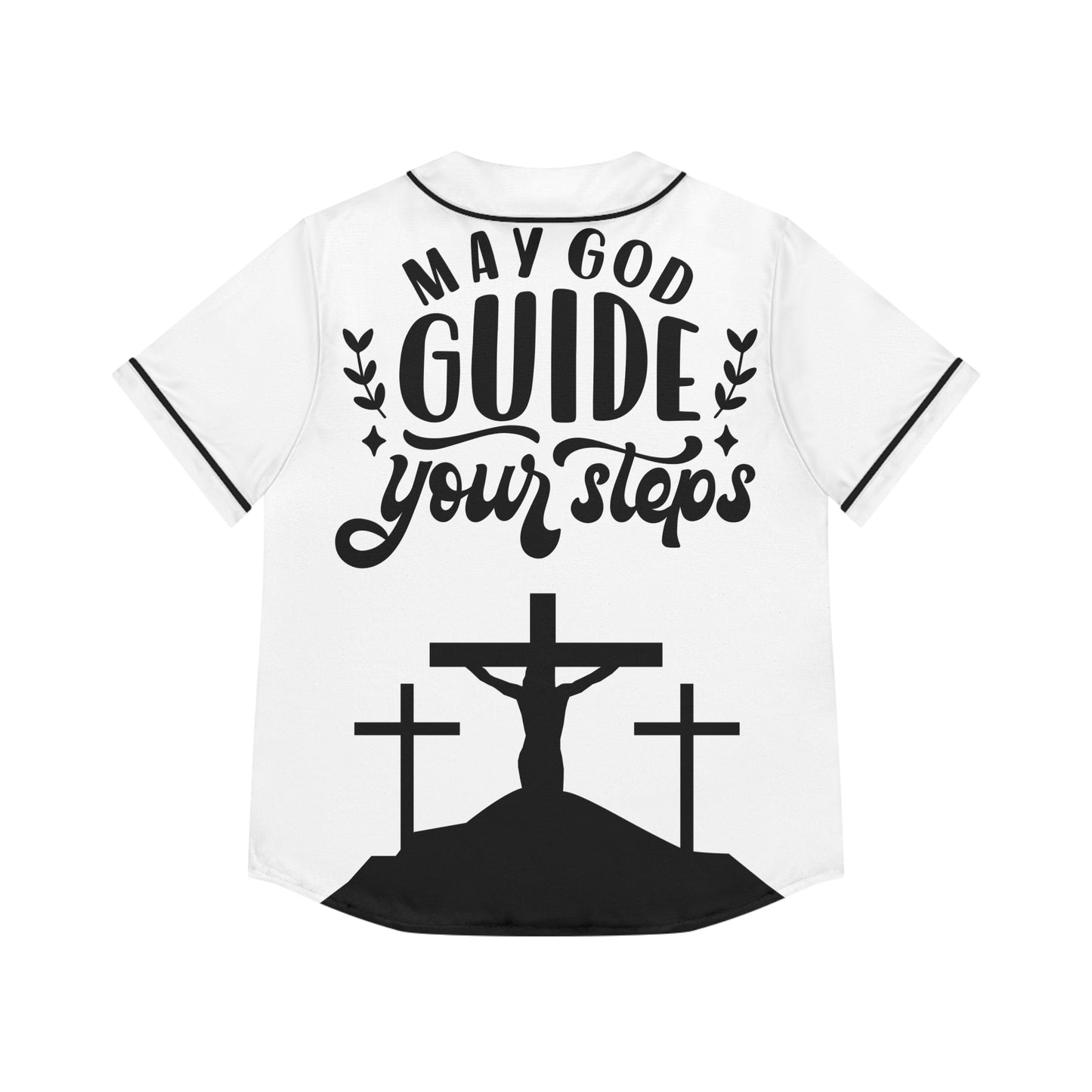 Inspirational Women's Baseball Jersey - 'May God Guide Your Steps'