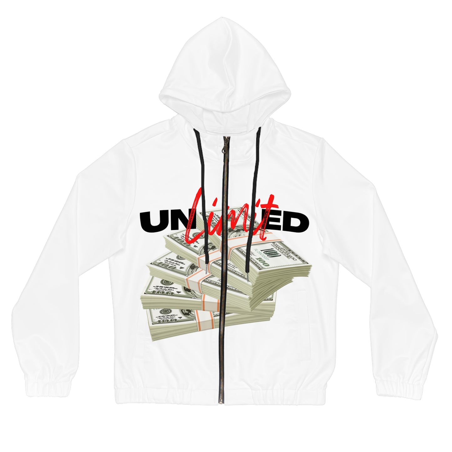 Women’s Full-Zip Hoodie - Unlimited Wealth Design