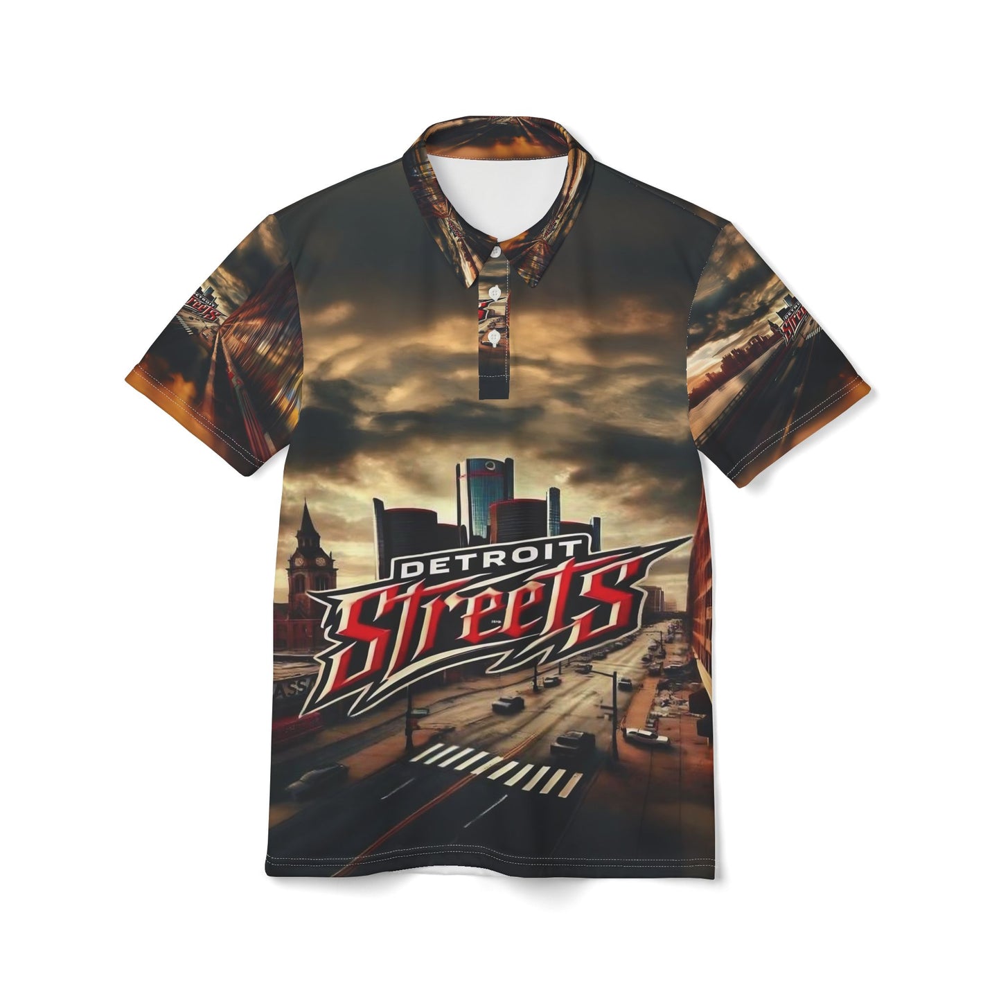 Detroit Streets Unisex Polo Shirt - Urban Style for Everyday Adventures