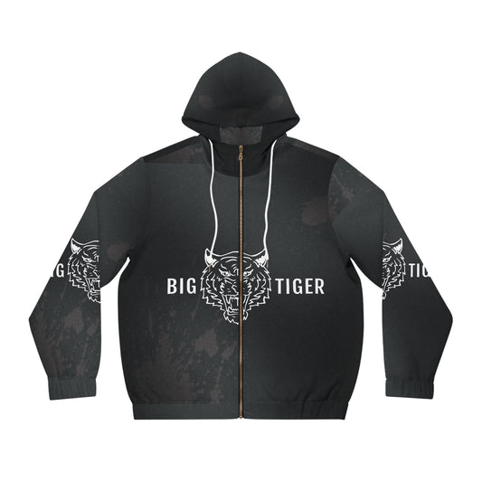 Big Tiger Men's Full-Zip Hoodie - Bold, Stylish, and Perfect for Everyday Wear