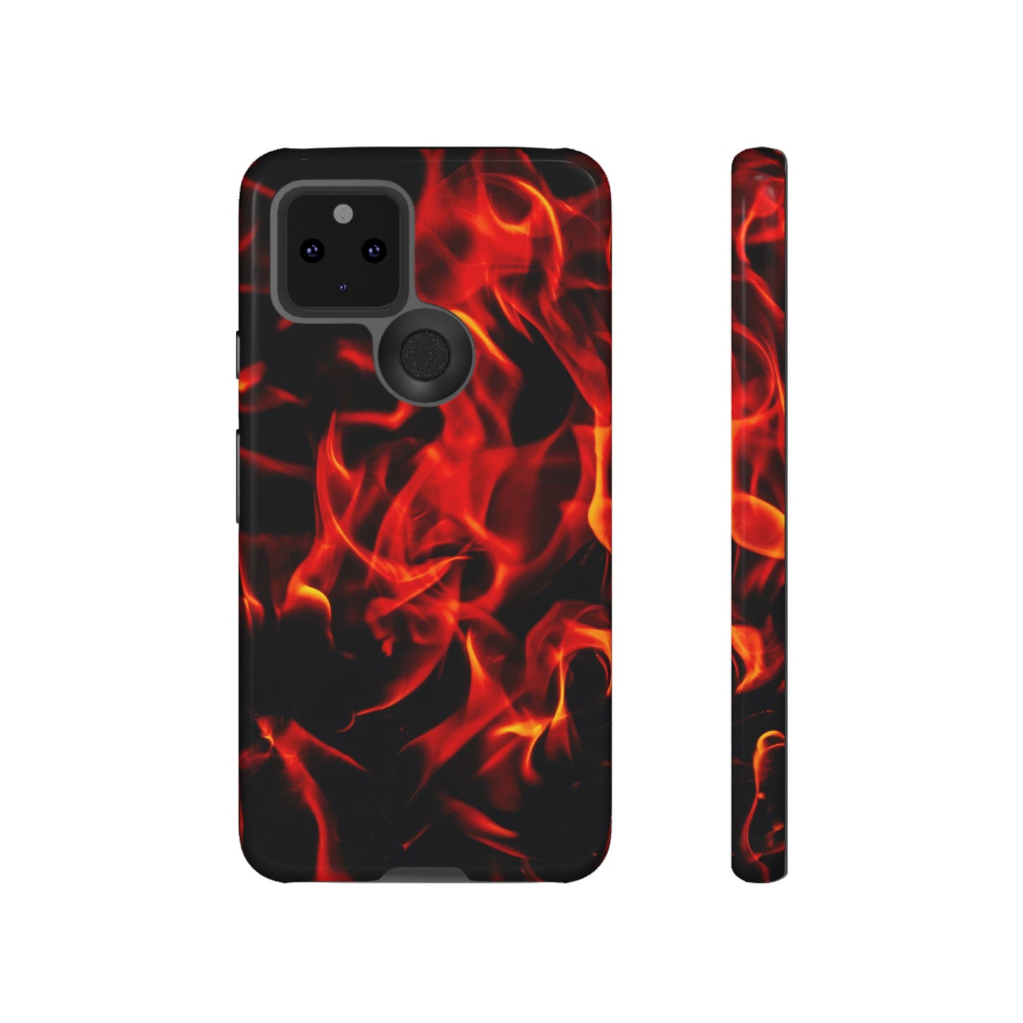 Fire Design Tough Phone Case - Bold Protection with Fiery Vibes