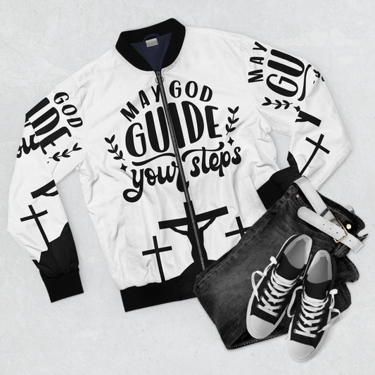 Men's Bomber Jacket - May God Guide Your Steps