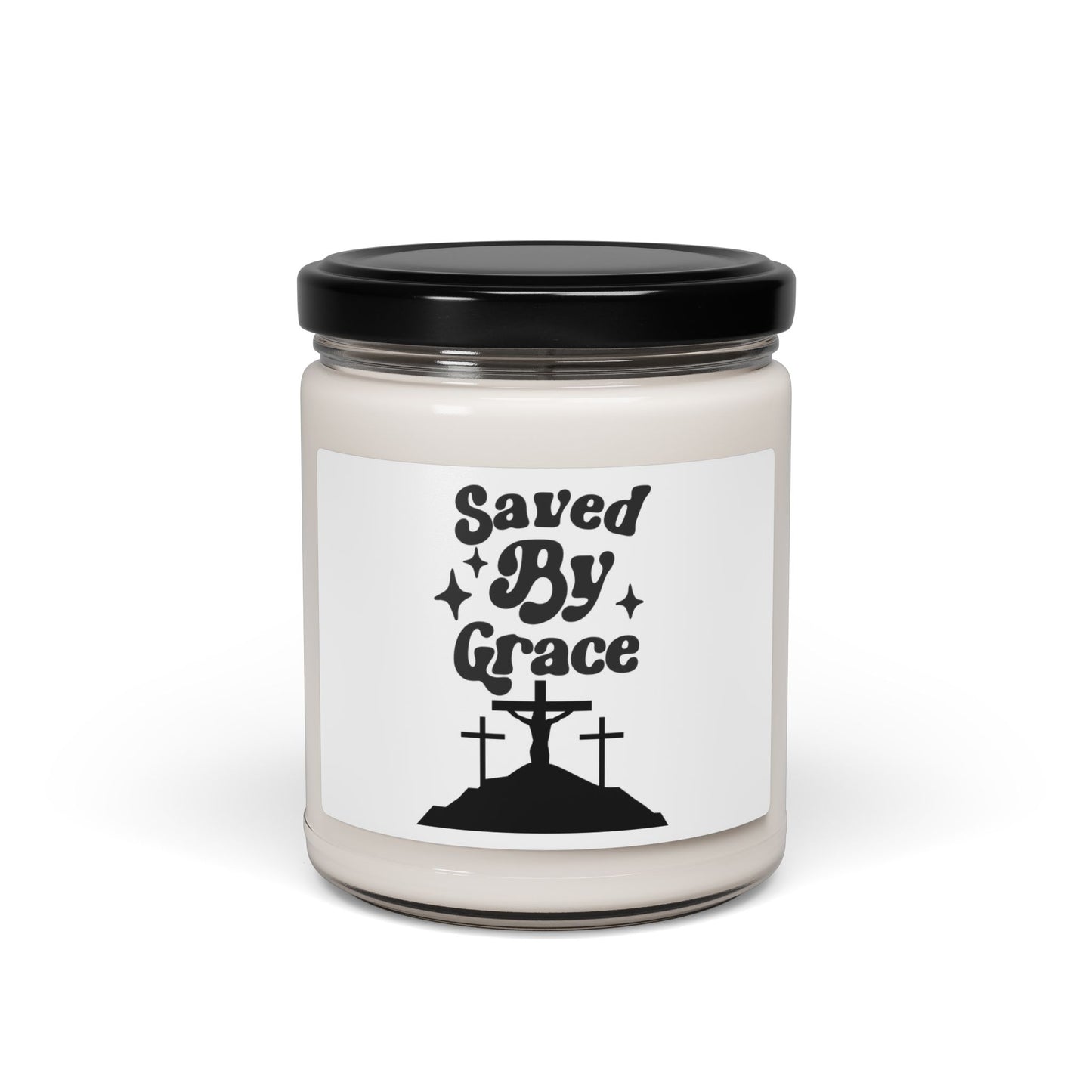 Saved By Grace Scented Soy Candle - 9oz Inspirational Candle for Faith and Encouragement