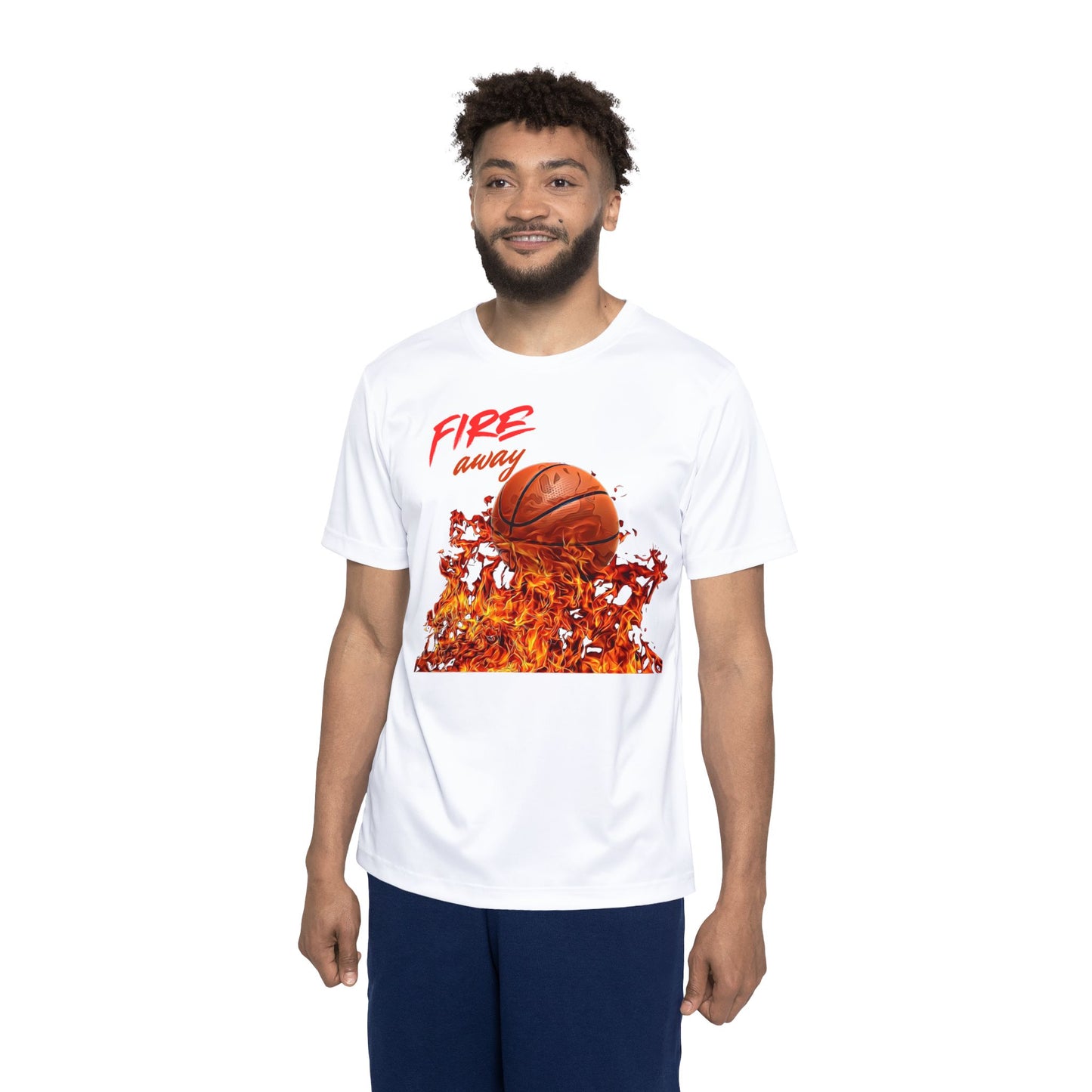 Fire Away Men's Sports Jersey - Basketball Graphic Tee for Athletes