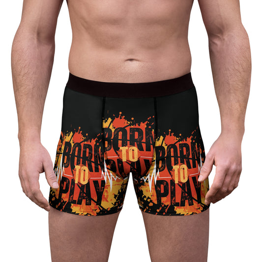 Born To Play Men's Boxer Briefs (AOP)