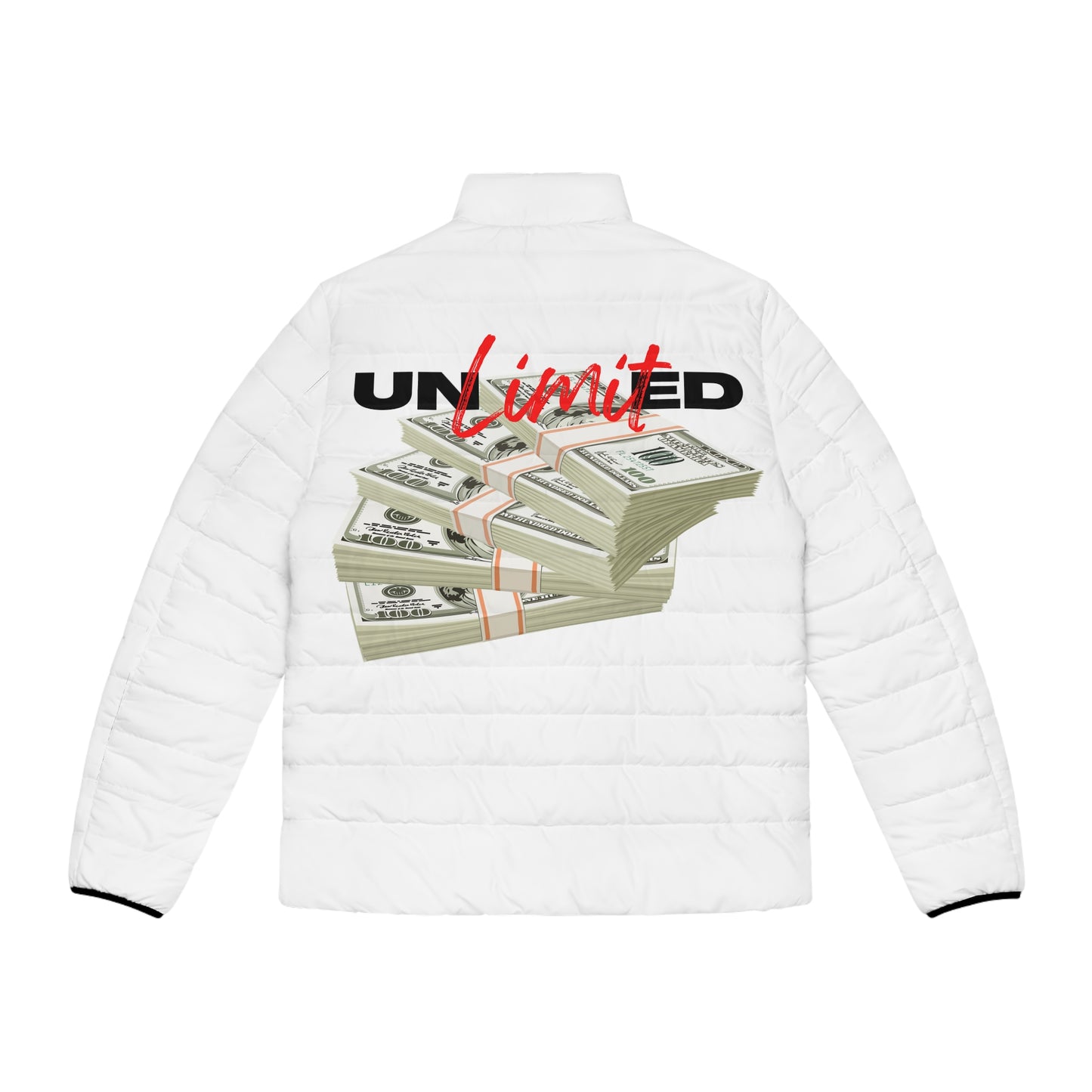 Unlimited Cash Men's Limited Edition Puffer Jacket - Unlimited Cash Design