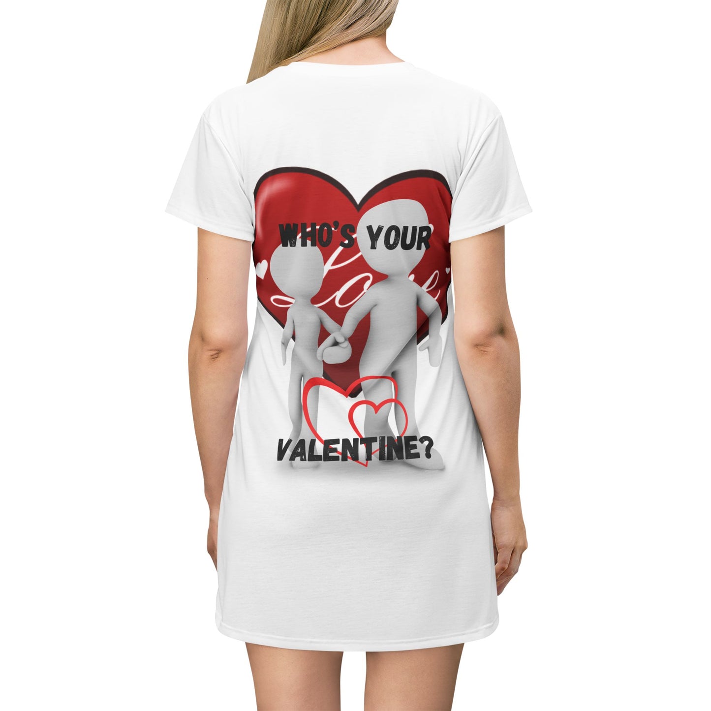 Who's Your Valentine? T-Shirt Dress for Valentine's Day