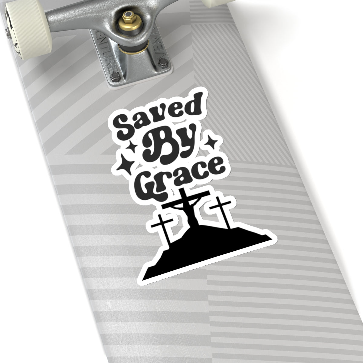 Saved By Grace Kiss-Cut Stickers | Christian Inspiration for Personalizing | Perfect for Holiday Gifts