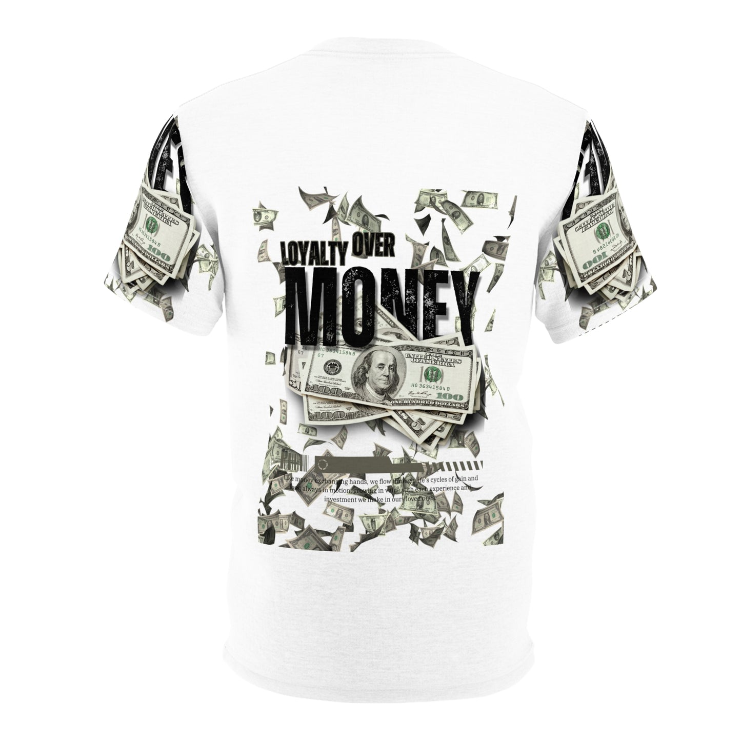 Loyalty Over Money Unisex Cut & Sew Tee - Streetwear Graphic Tee for Money Lovers