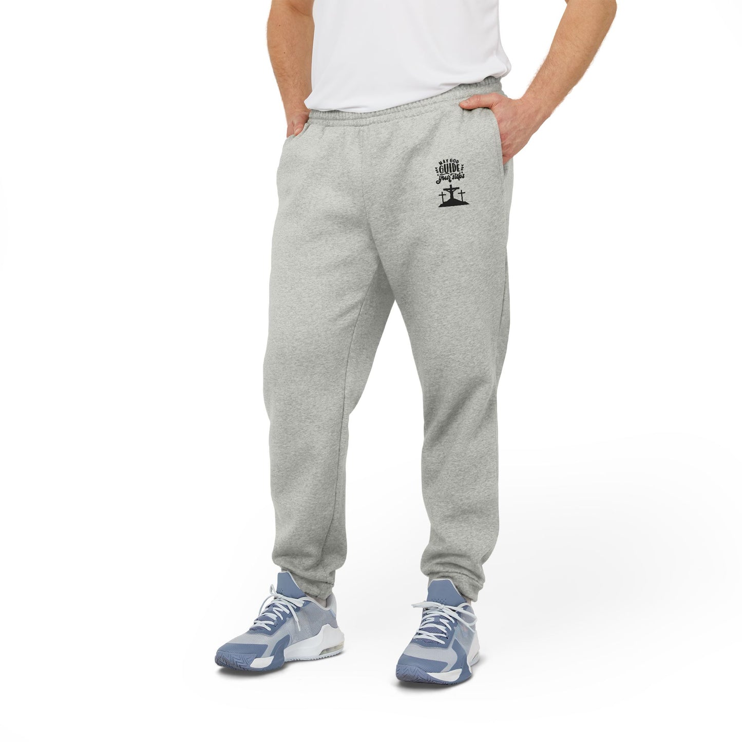 adidas Unisex Fleece Joggers Faith Print