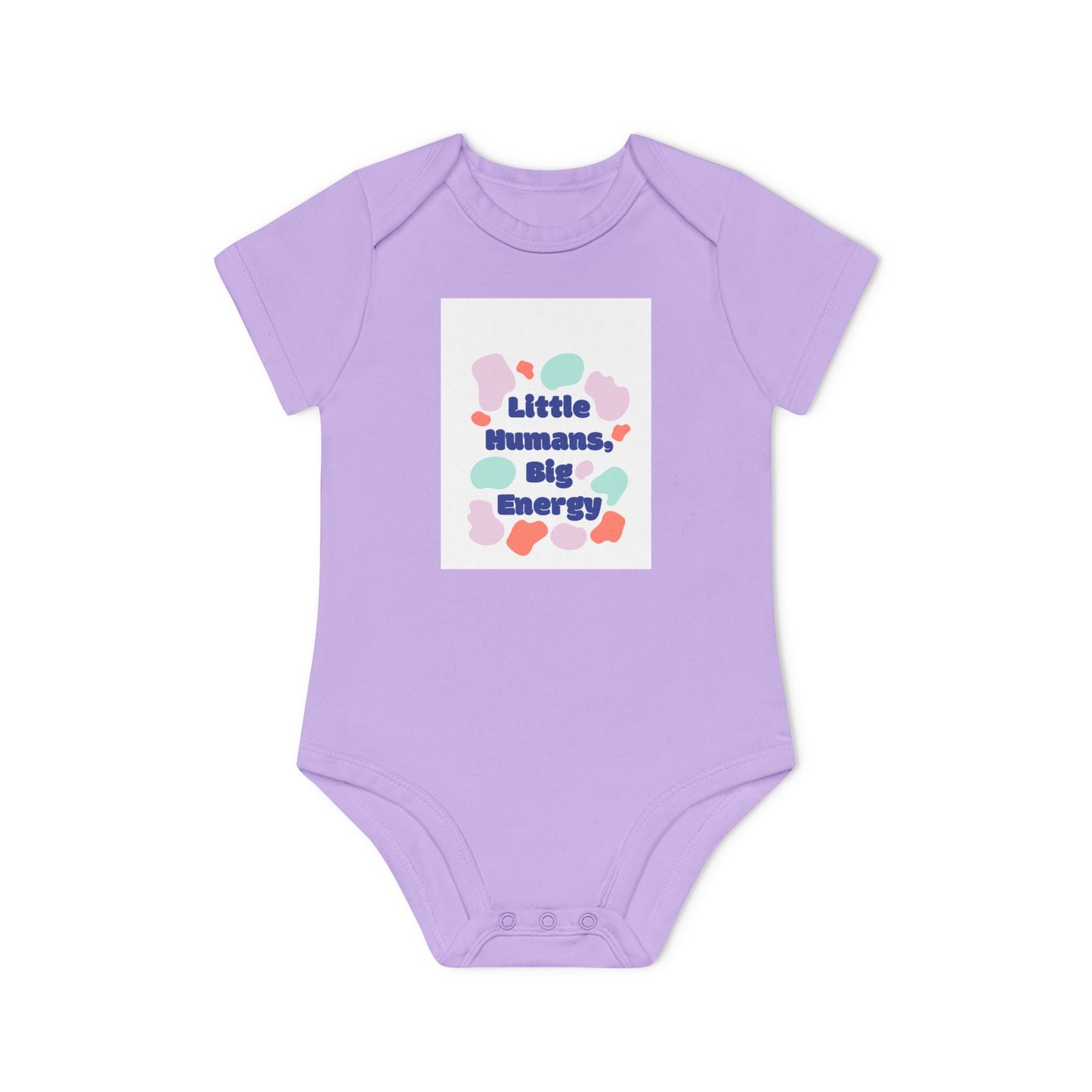 Funny Baby Bodysuit - "Little Humans, Big Energy" - Organic Cotton Short Sleeve