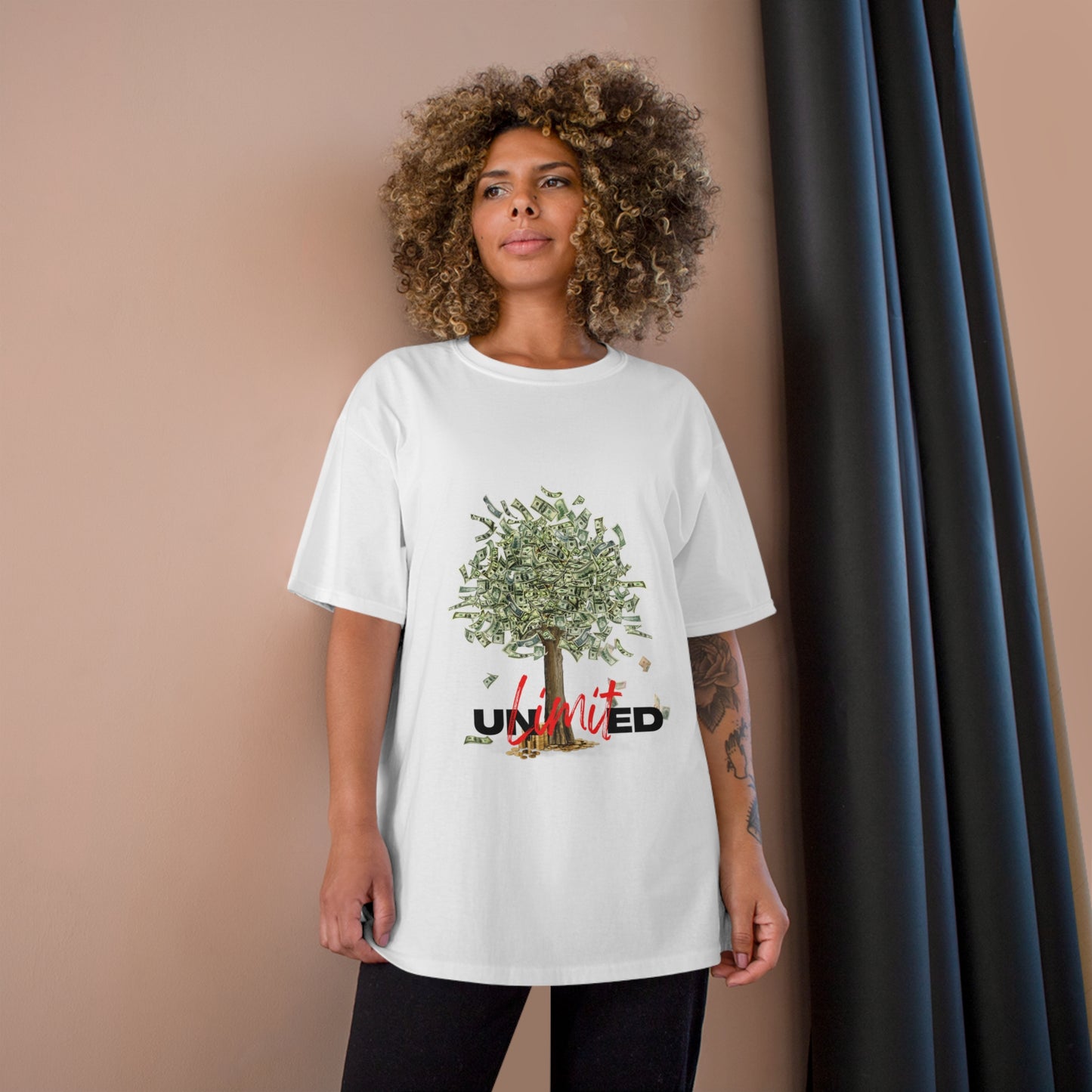 Champion T-Shirt - Unlimited Growth Tree Graphic