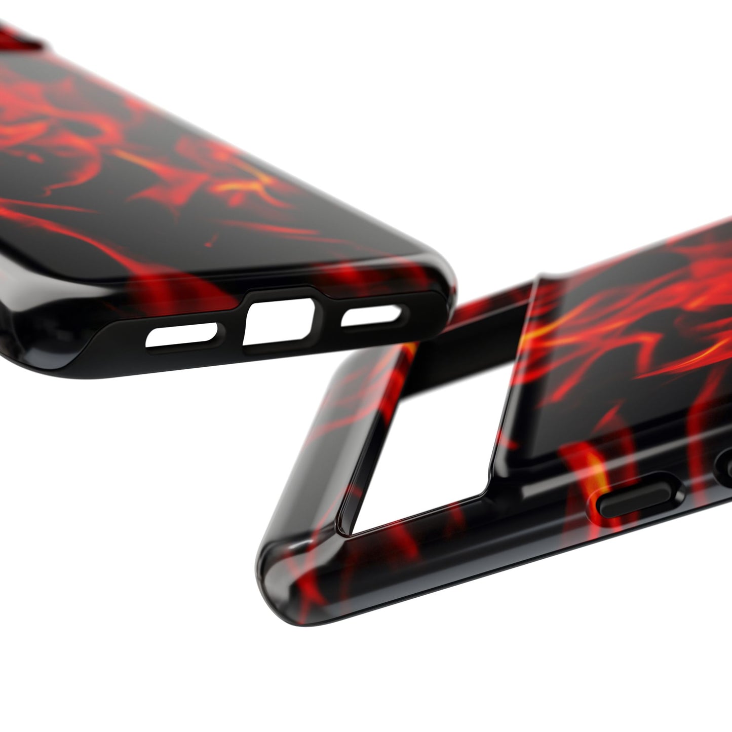 Fire Design Tough Phone Case - Bold Protection with Fiery Vibes