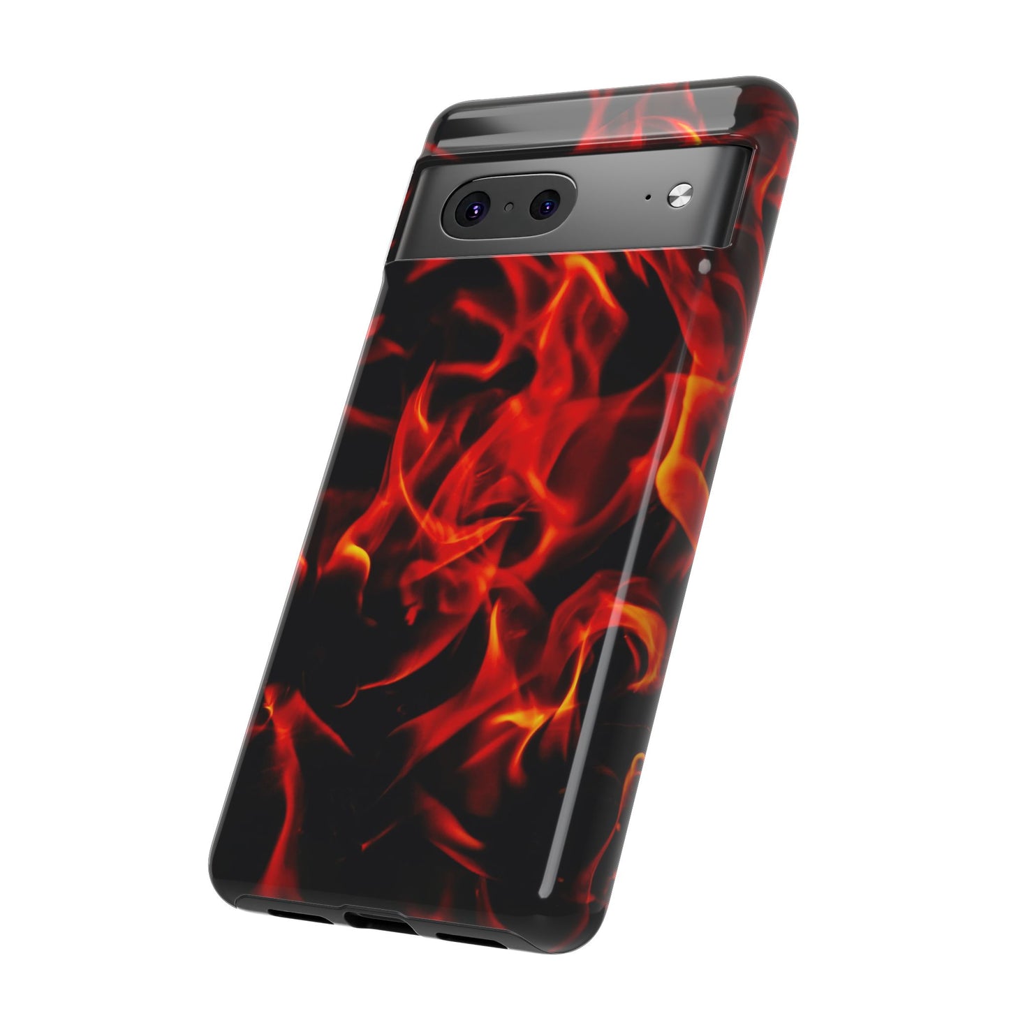 Fire Design Tough Phone Case - Bold Protection with Fiery Vibes