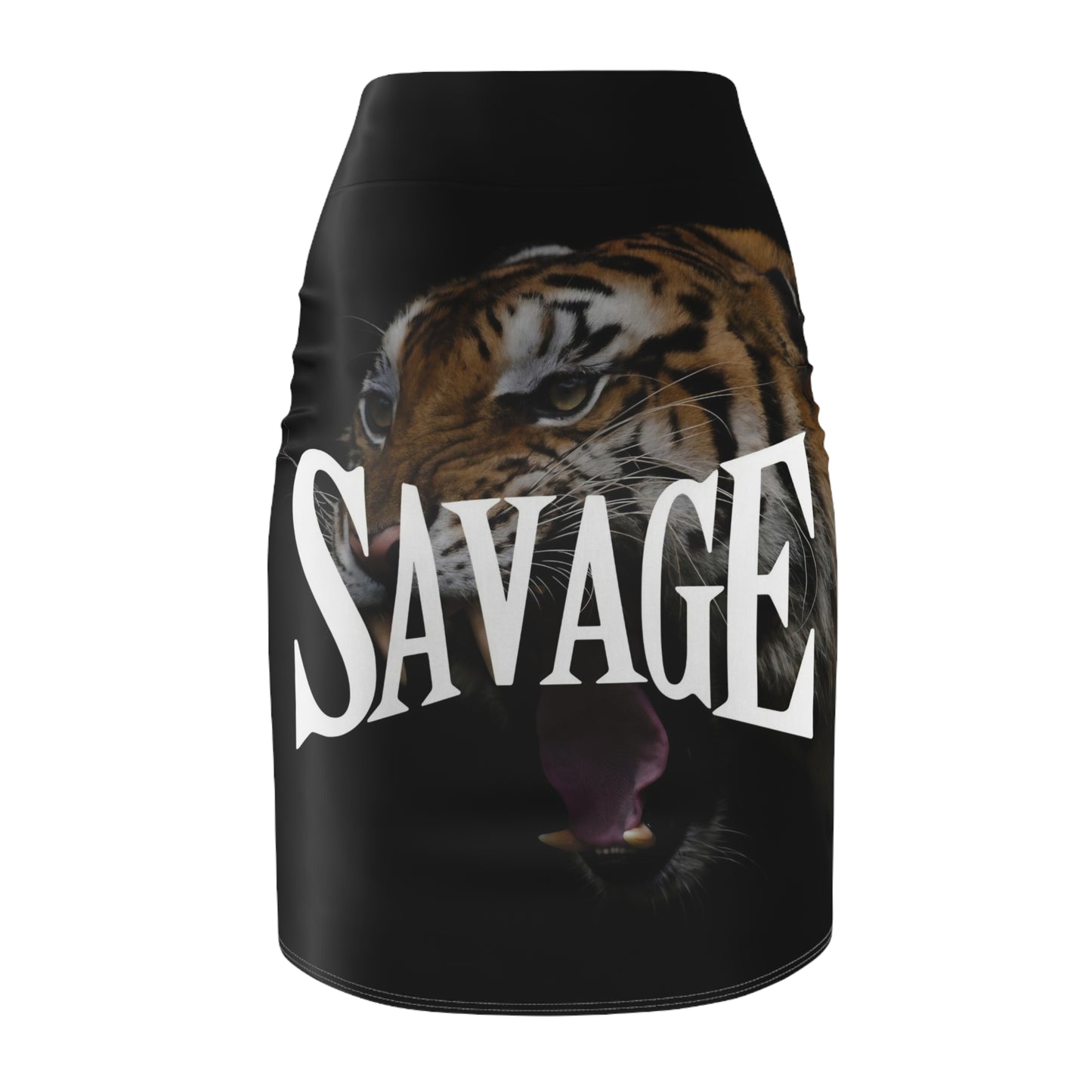 Savage Tiger Women's Pencil Skirt - Fierce and Bold Fashion Statement