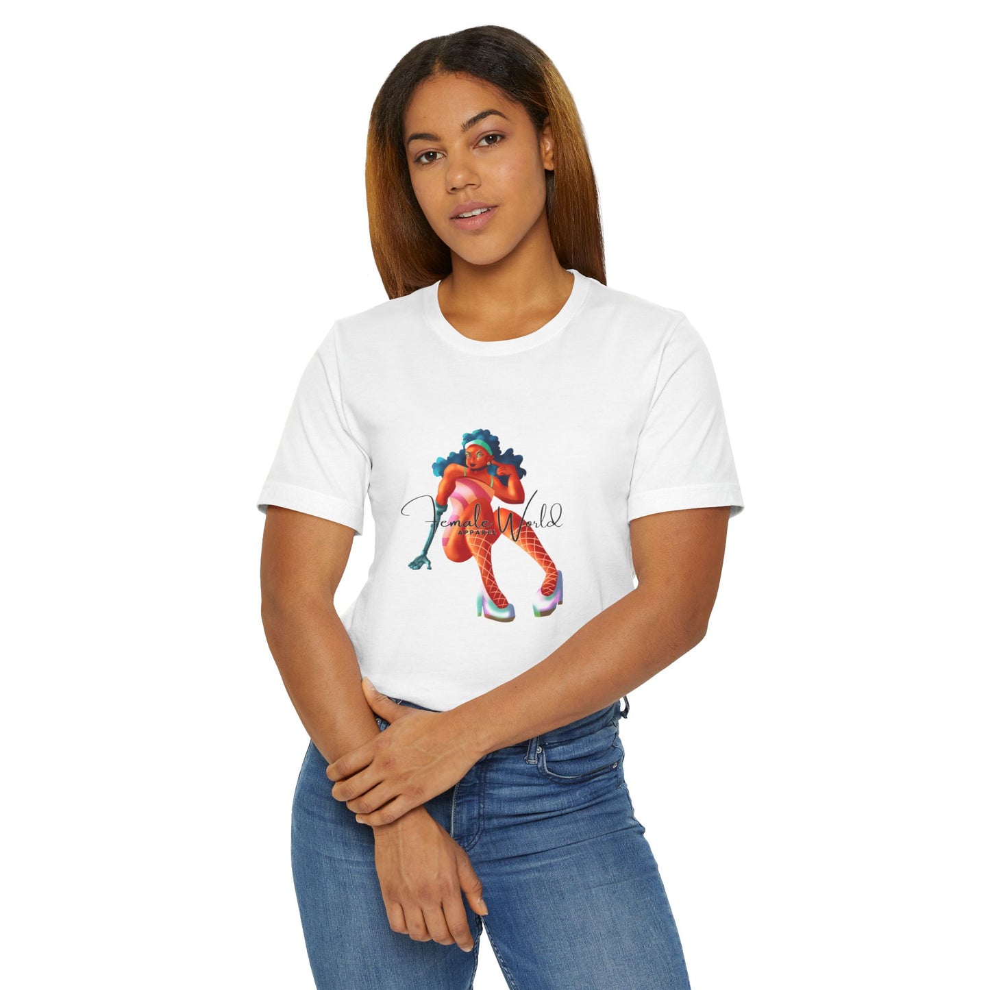 Female World Unisex Jersey T-Shirt - Bold & Playful Graphic Tee for Creative Souls