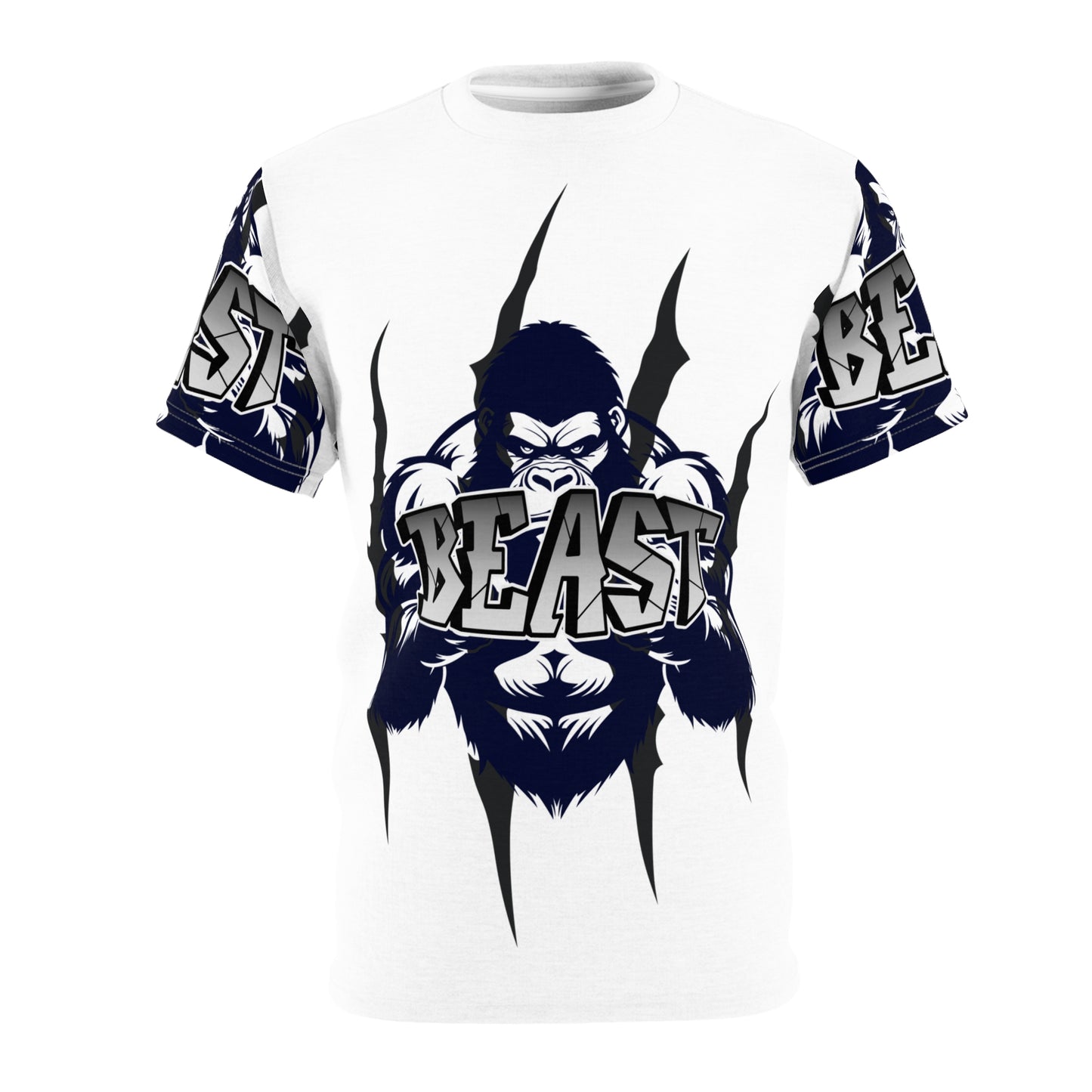 Beast Mode Unisex Cut & Sew Tee - Animal Graphic Tee for Fitness Enthusiasts