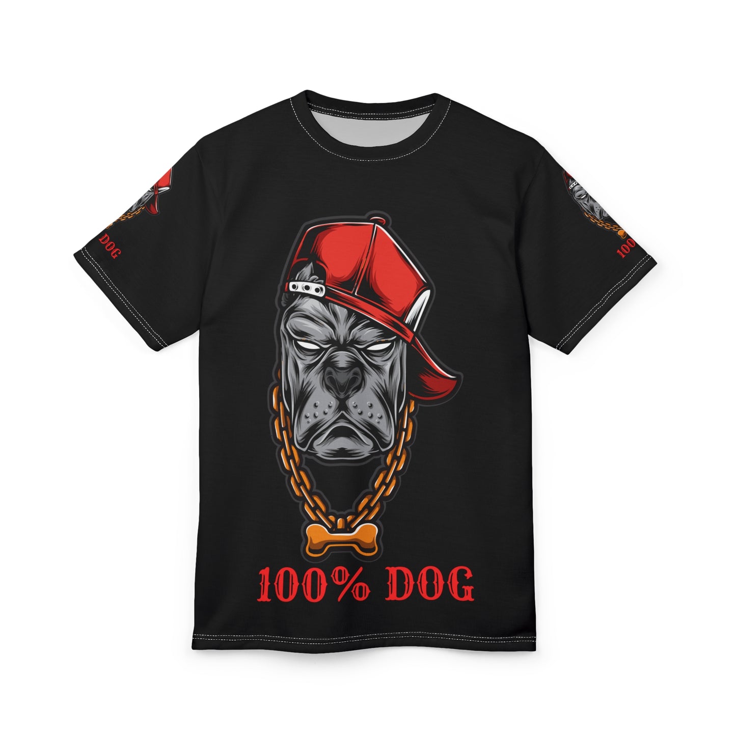 100% Dog Unisex Graphic Tee - Bold Design for Dog Lovers