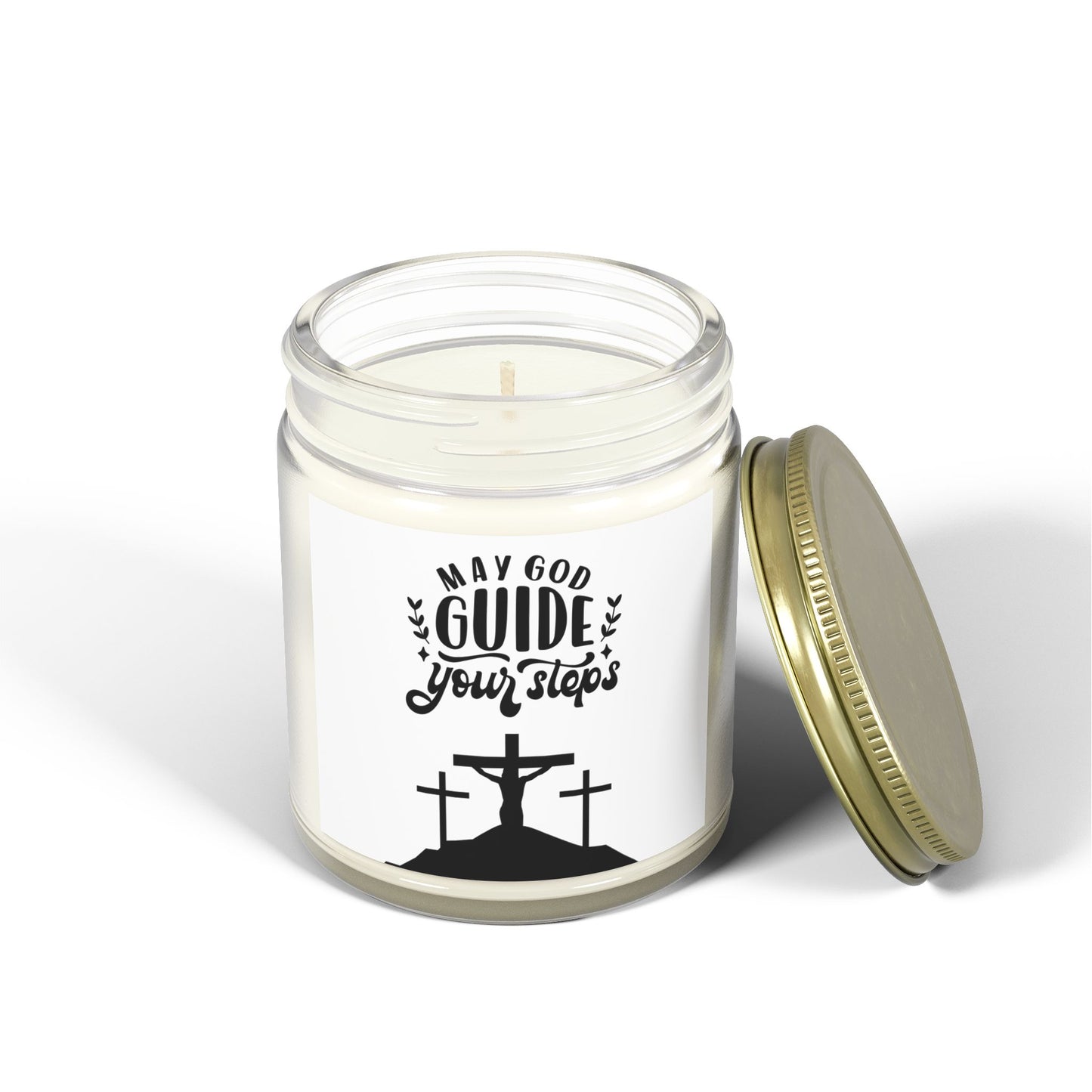 Scented Candle - May God Guide Your Steps - Coconut Apricot Wax (4oz, 9oz)