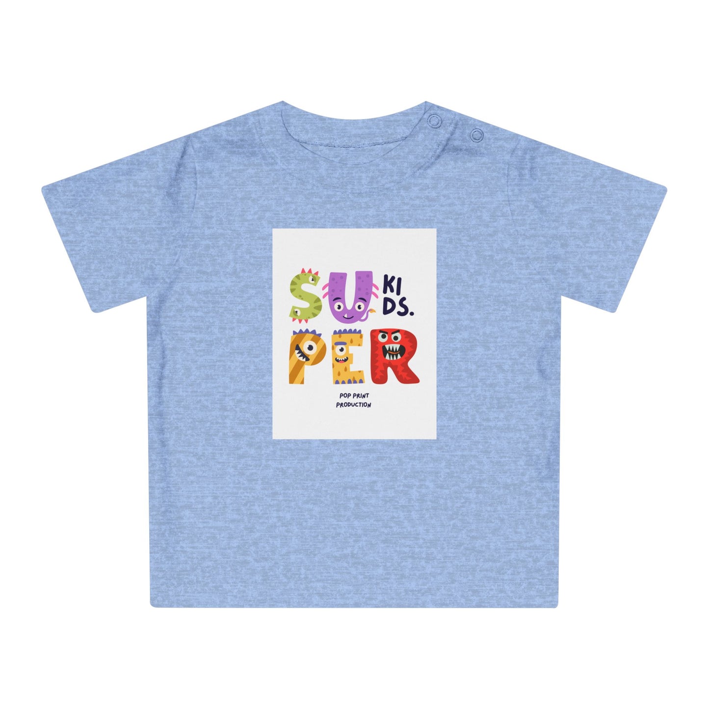 Super Kids Baby T-Shirt - Cute Cartoon Design for Playful Infants