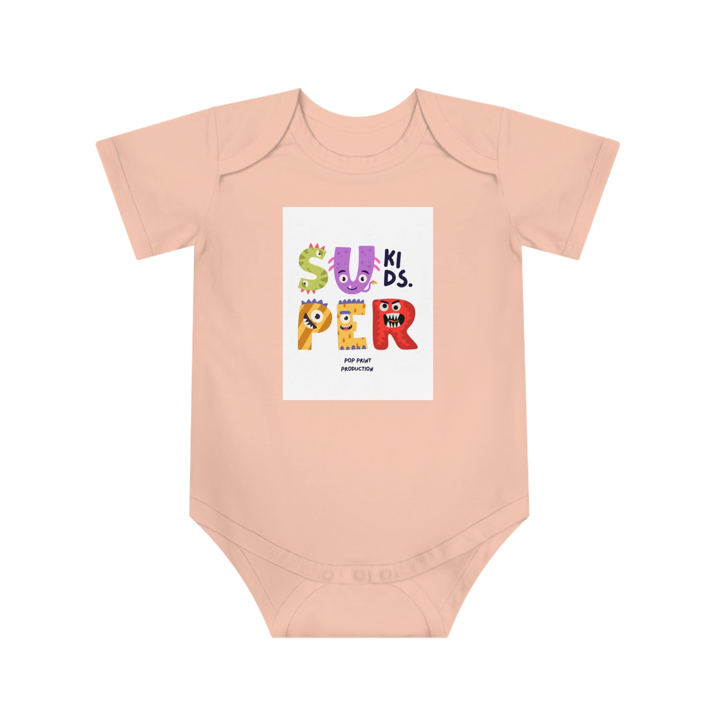 Super Kids Short Sleeve Baby Bodysuit - Cute and Fun Infant Outfit