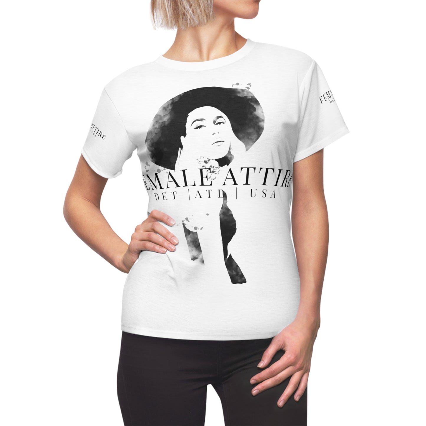 Chic Feminine Cut & Sew Tee - Female Attire Graphic T-Shirt