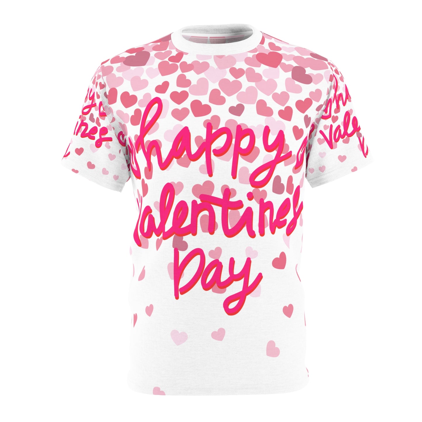 Happy Valentine's Day Unisex Tee - Heart Patterned Love Shirt