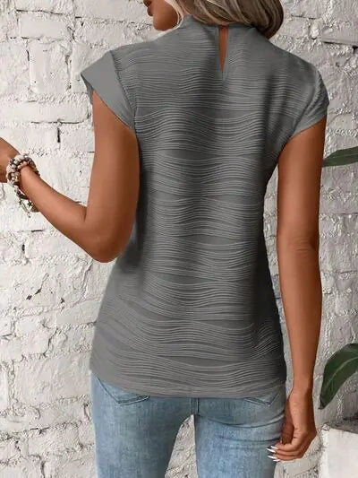 Chic Textured Cap Tee