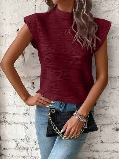 Chic Textured Cap Tee