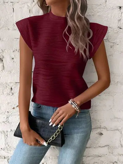 Chic Textured Cap Tee