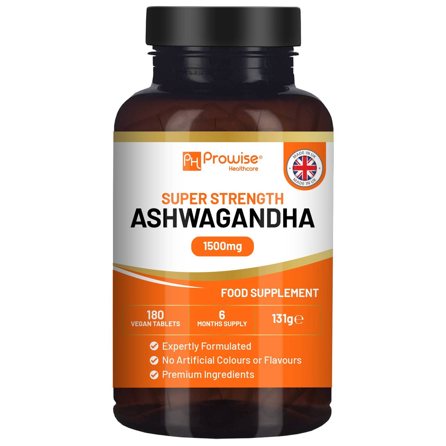 Ashwagandha 1500mg 180 Vegan Tablets